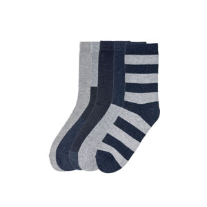 PEPPERTS® Chlapčenské ponožky, 5 párov (31/34, pruhy / námornícka modrá / šedá / zelená)