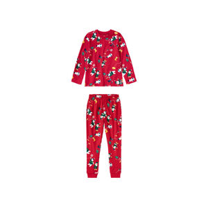 lupilu® Dievčenské bavlnené vianočné pyžamo (122/128, červená)