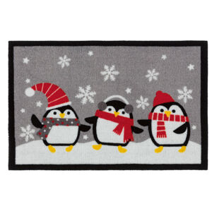 LIVARNO home Rohožka s vianočným motívom, 40 x 60 cm (tučniaky)